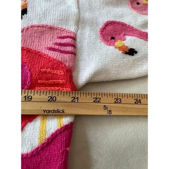 Vtg Design Option by Philip & Jane Gordon Flamingo Themed Knit Cardigan Sweater - Picture 3 of 11